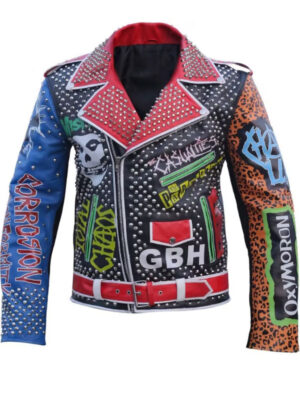 The Exploited Punk Rock Gothic Halloween Leather Jacket