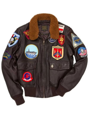 Tom Cruise G1 Flight Bomber Top Gun Brown Jacket