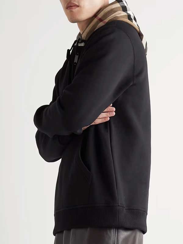 Unisex Burberry Designer Pullover Checked Hoodie