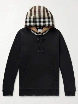 Unisex Burberry Designer Pullover Checked Hoodie