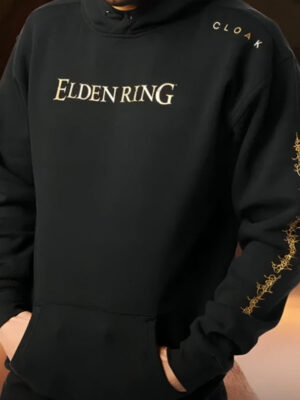 Unisex Cloak Elden Ring Black Pullover Hoodie