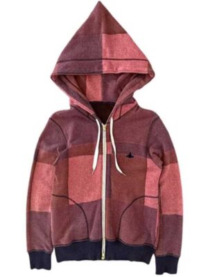 Vivienne Westwood Plaid Wizard Knit Zip-Up Hoodie