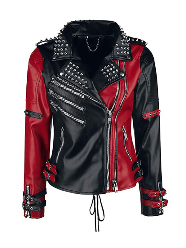 WWE Toni Storm Zipper Design Studded Leather Jacket