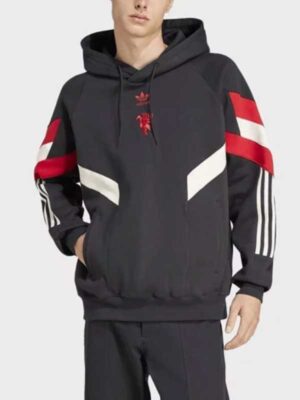 2024 Adidas Manchester United Pullover Black Hoodie