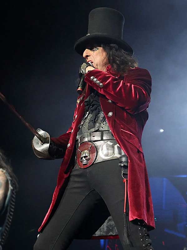 Alice Cooper Red Velvet Mid-Length Coat