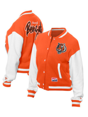 Cincinnati Bengals New Era Orange Full-Snap Fleece Jacket