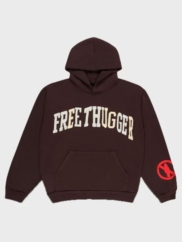 CJ X Cactus Plant Flea Market Free Thugger Brown Hoodie