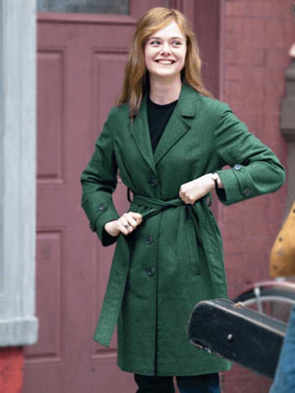 Elle Fanning A Complete Unknown Sylvie Russo Green Coat