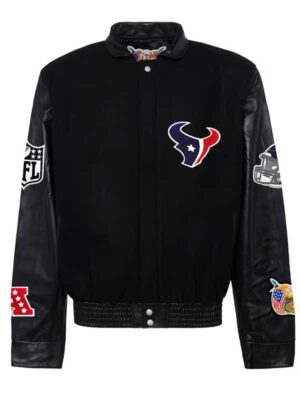 Houston Texans Jeff Hamilton Black Varsity Bomber Jacket