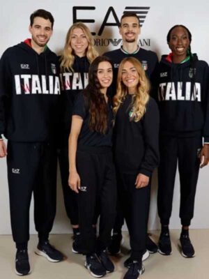 Italia Team Paris 2024 Uniform Navy Blue Tracksuit
