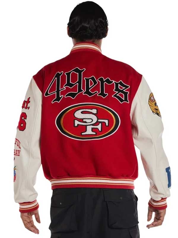 Jeff Hamilton SF 49ers Red Varsity Jacket