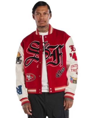 Jeff Hamilton SF 49ers Red Varsity Jacket