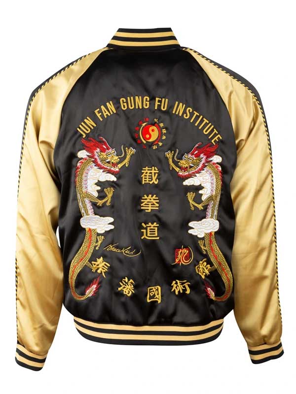 JFGF Institute  Mike Estime Embroidered Satin Bomber Jacket