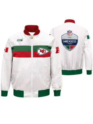 Kansas City Chiefs Mexico White Satin Jacket