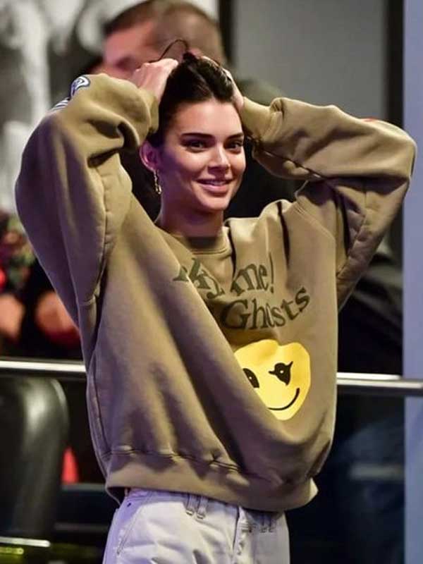 Kendall Jenner Lucky Me See I Ghosts Crewneck Sweatshirt