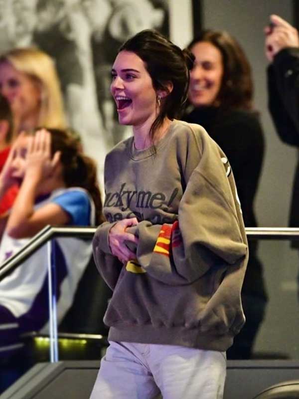 Kendall Jenner Lucky Me See I Ghosts Crewneck Sweatshirt