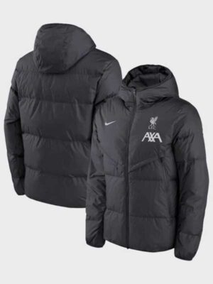 Liverpool Nike 2024/25 Hooded Puffer Black Jacket