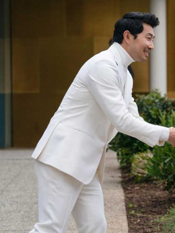 Louis Lewis Jackpot 2024 Simu Liu White Suit