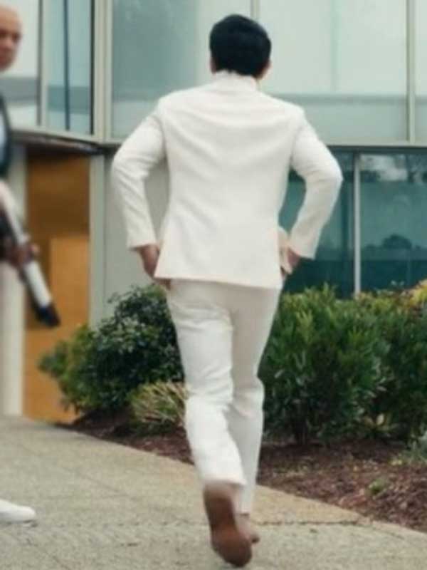 Louis Lewis Jackpot 2024 Simu Liu White Suit