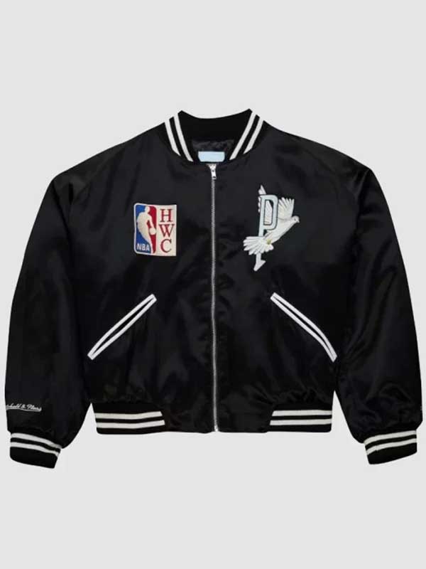 M&N x NBA x 3.Paradis Black Varsity Jacket