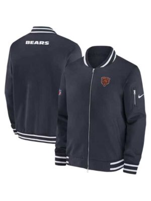 NFL Chicago Bears Coach Blue Bomber Jacket