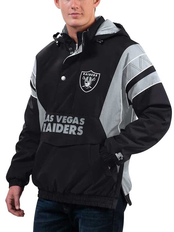 NFL Las Vegas Raiders Starter Half-Zip Hoodie Jacket