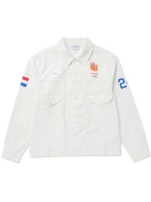 Olympic Team Netherlands Denham White Denim Jacket