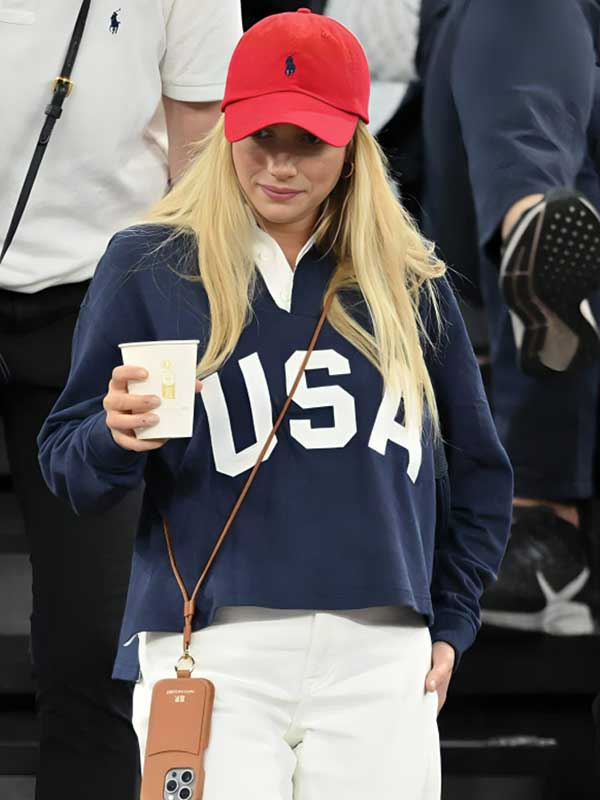 Paris Olympics 2024 Emma Roberts Team USA Cropped Shirt