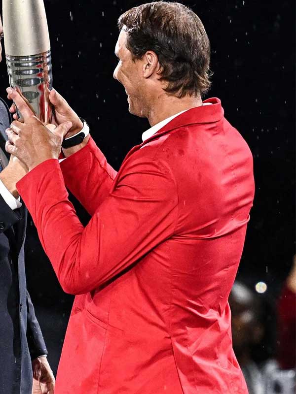 Rafael Nadal Paris 2024 Olympics Red Blazer Coat