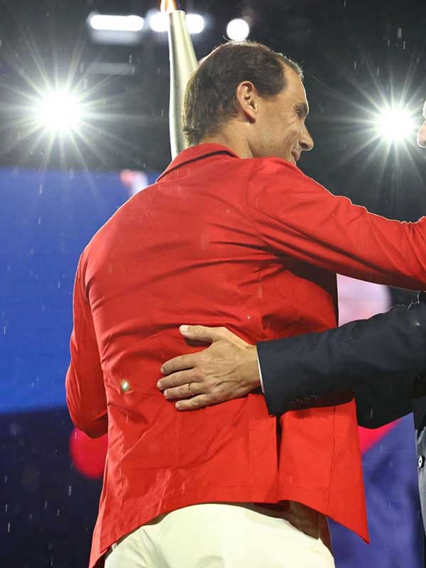 Rafael Nadal Paris 2024 Olympics Red Blazer Coat