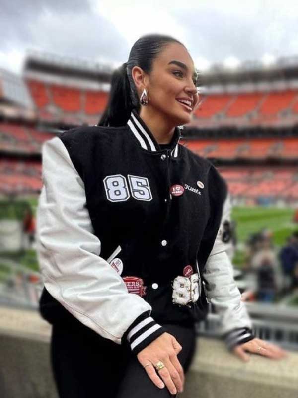 San Francisco 49ers Claire Kittle Varsity Letterman Jacket