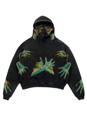 Skull Print Street Hip Hop Oversized Pullover Hoodie