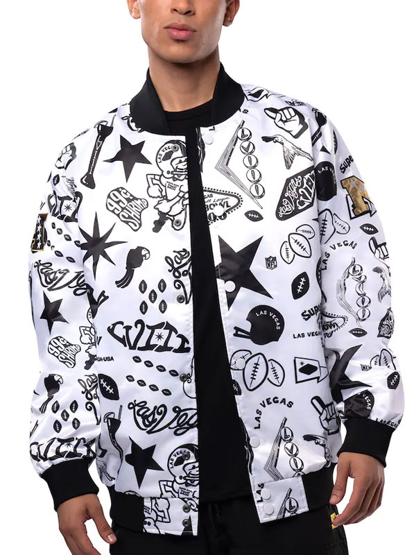 Super Bowl LVIII Starter Gold Bar Casino Printed Jacket