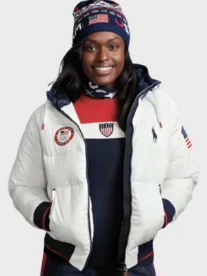 Team USA Polo Ralph Lauren Hooded White Puffer Jacket