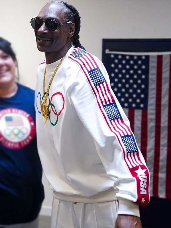Team USA Snoop Dogg Olympic 2024 White Sweatshirt