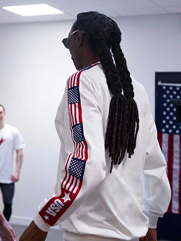 Team USA Snoop Dogg Olympic 2024 White Sweatshirt