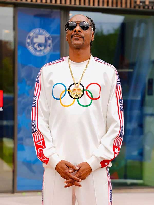 Team USA Snoop Dogg Olympic 2024 White Sweatshirt