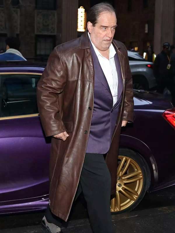 The Penguin Colin Farrell Oswald Cobblepot Brown Leather Coat