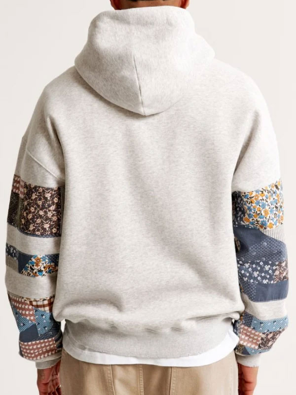 Unisex Abercrombie Patchwork Hoodie Pullover Hoodie