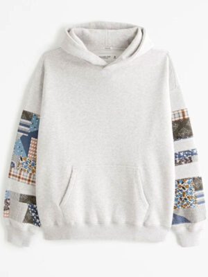 Unisex Abercrombie Patchwork Hoodie Pullover Hoodie