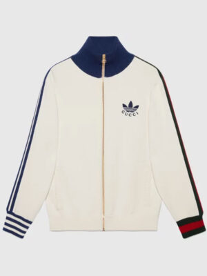 Unisex Adidas x Gucci Zip-Up Off-White Jacket