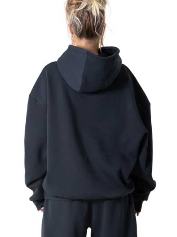 Unisex Bambi Oversized Pullover Navy Blue Hoodie