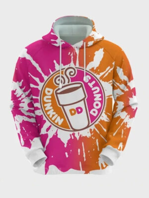 Unisex Dunkin Donut Pullover Fleece Hoodie