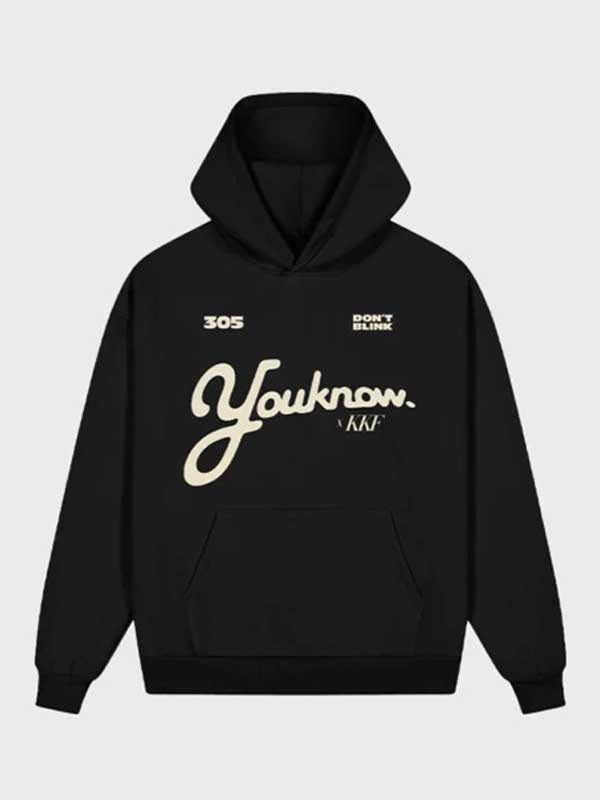 Unisex Football KKF Black PUllover Fleece Hoodie