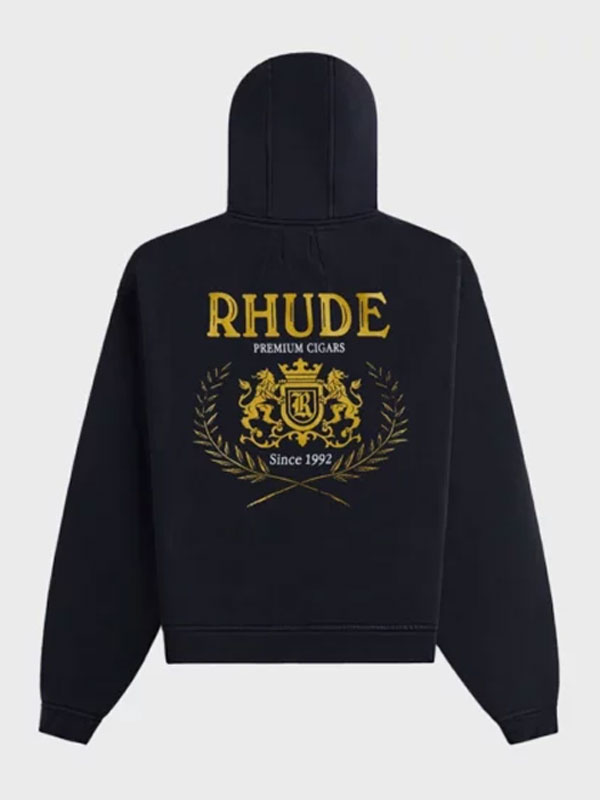 Unisex Kith Rhude Cresta Black Pullover Hoodie