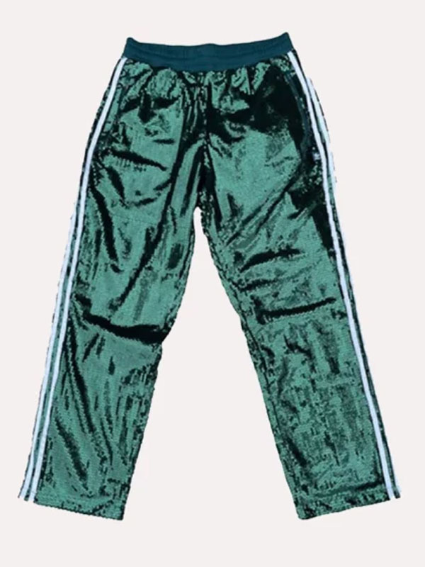 Unisex Korn X Adidas Green Sequin Tracksuit