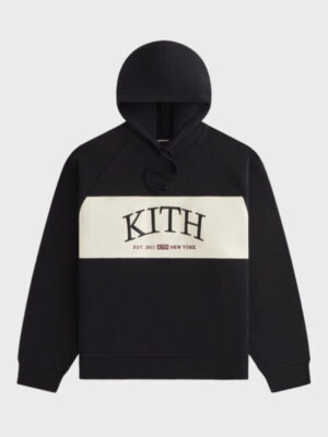 Unisex Pullover Kith Maverick Panelled Black Hoodie