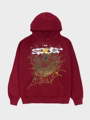 Unisex Sp5der Logo Maroon Pullover Hoodie