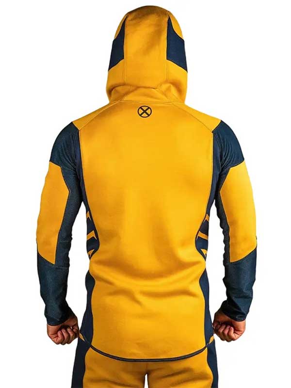 Wolverine Yellow And Blue Zipp Up Fleece Hoodie