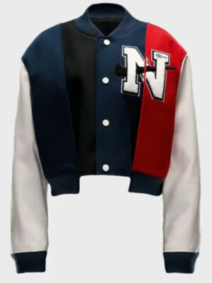 Women By YOON Oversized Varsity Letterman Jacket